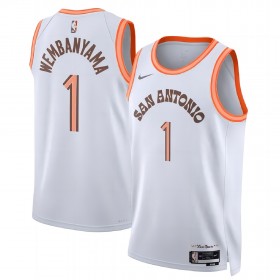 Camiseta Hombre San Antonio Spurs Victor Wembanyama 1 2023-24 Nike City Edition Blanco Swingman